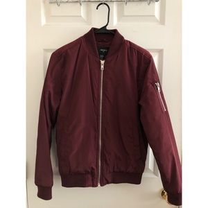 Men’s Bomber Jacket in Wine Color